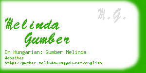 melinda gumber business card